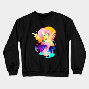 Synthwave Fluttershy Crewneck Sweatshirt